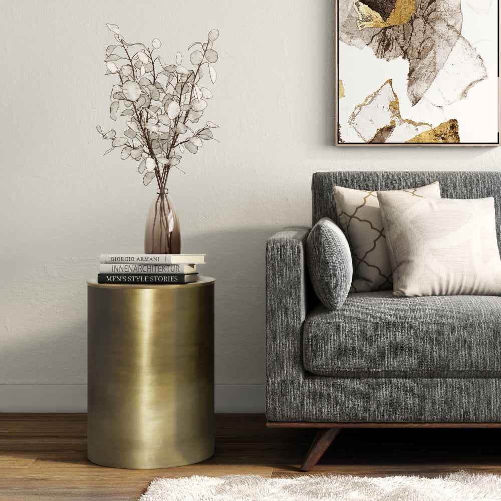 Corbinue Metal Side Table | Antique Gold - - tables