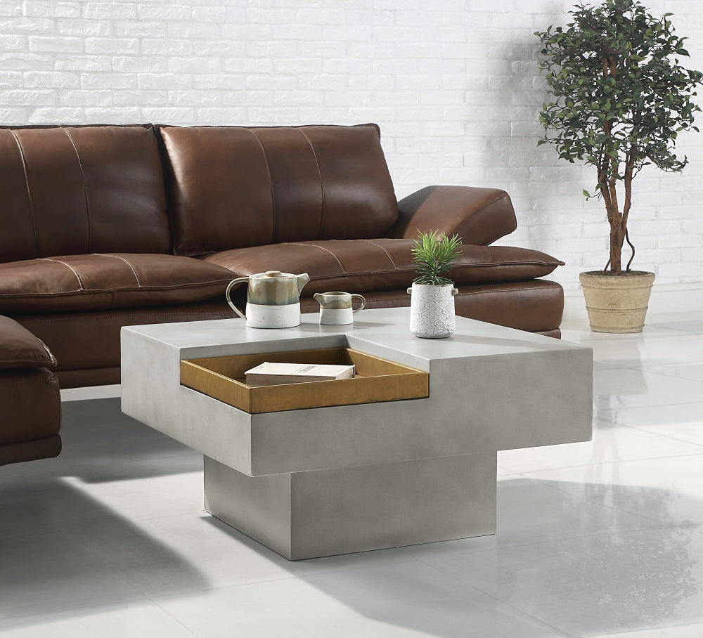 Kailano Modern Coffee Table | Weathered Gray - Default - tables