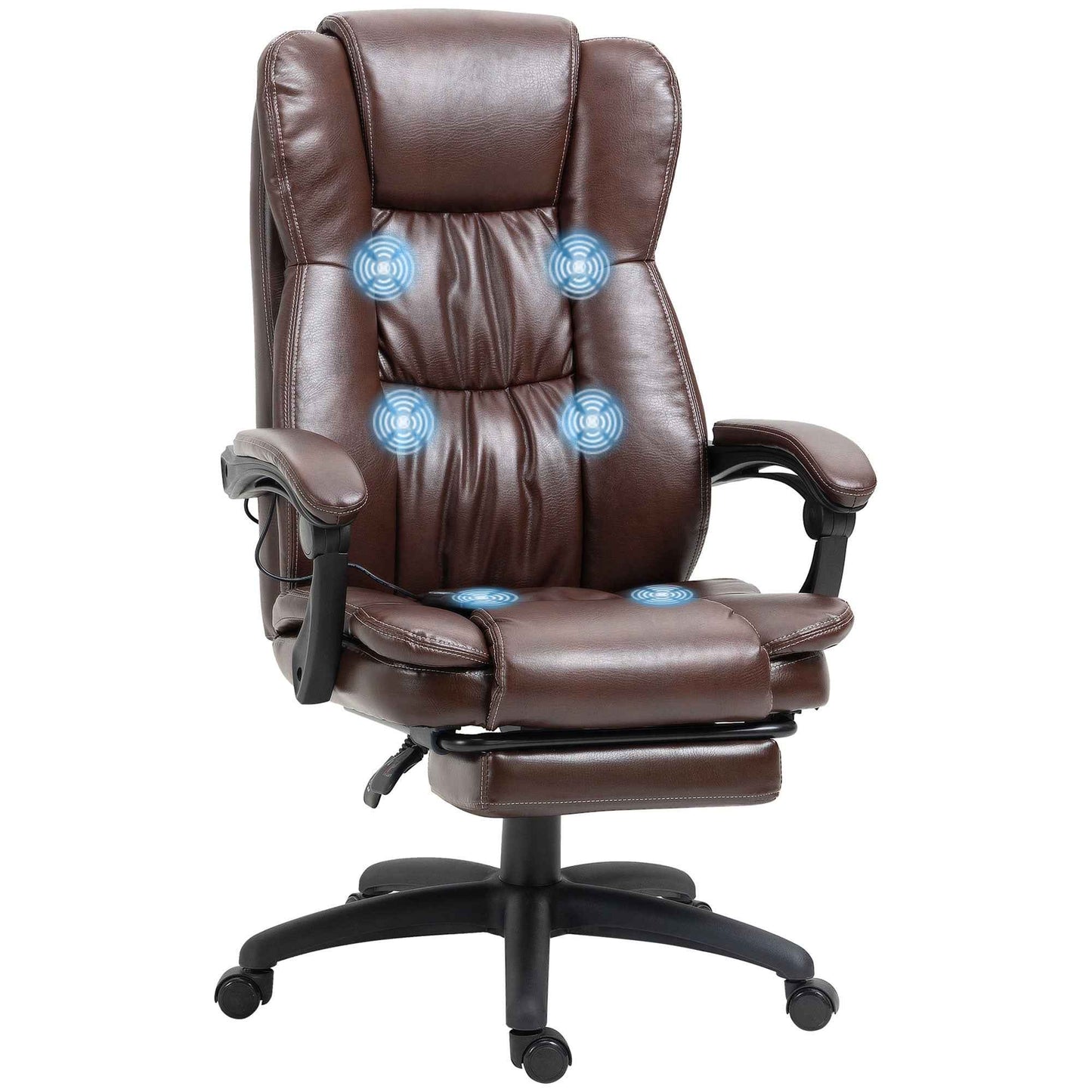 Auguss Massage Office Chair | Brown - - brown chair office