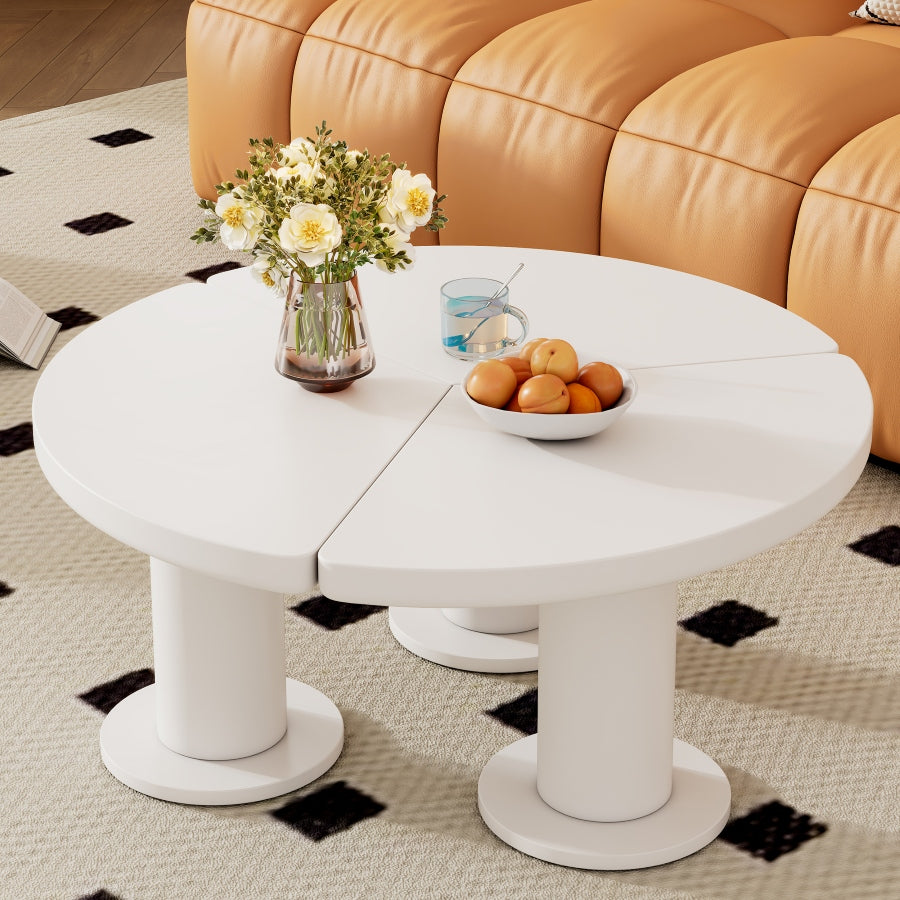 Lidigo Round Coffee Table | White - Default - tables