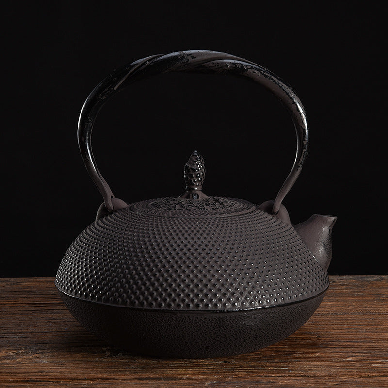 Uncoated handmade water teapot - Black - black iron metal teapot