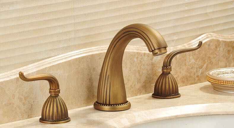 Matici Widespread Bathroom Faucet - Brown - bronze brushed copper brushed gold vintage widespread