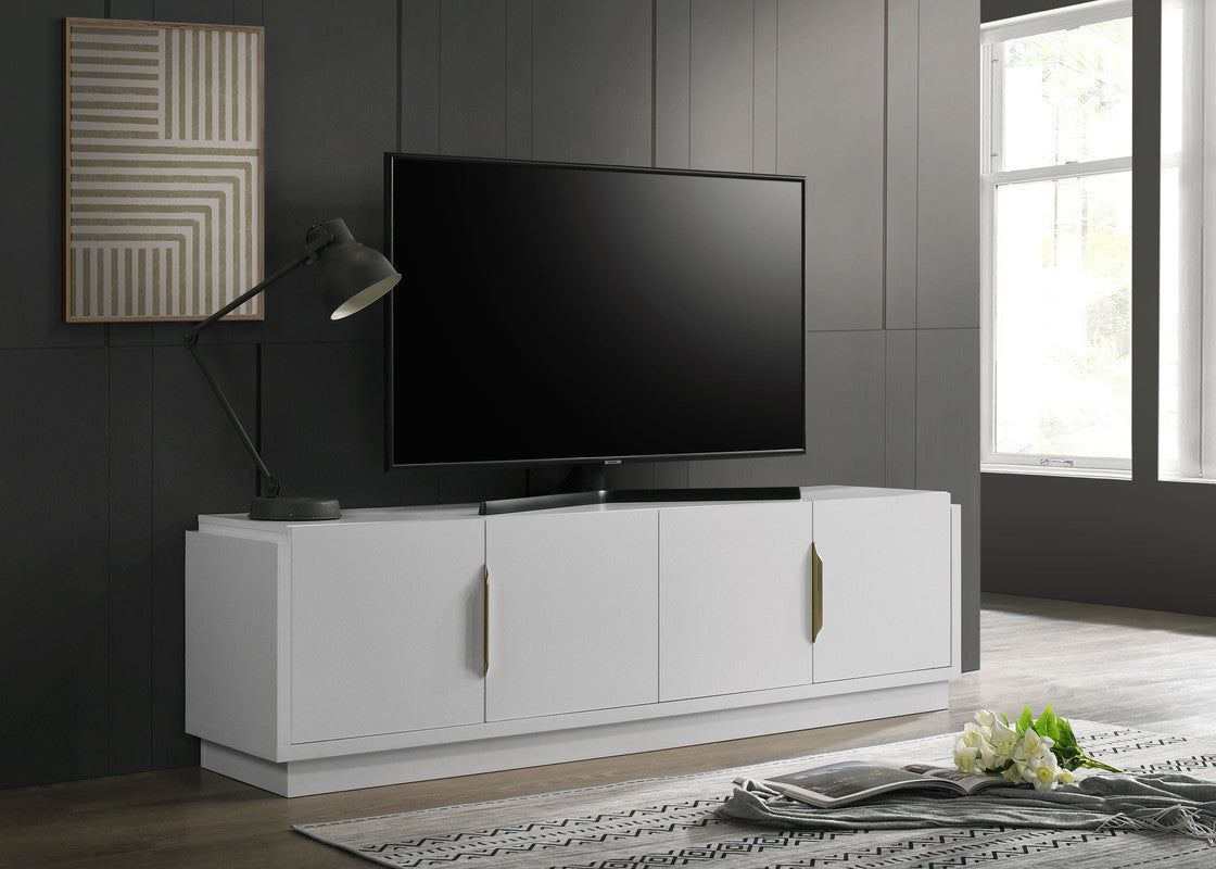 Palmer Modern 4-Door TV Cabinet | White - Default - tv console