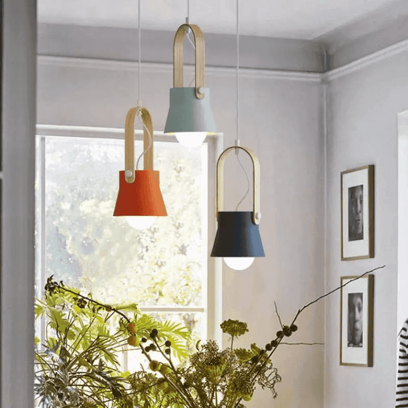 Giella Pendant Light Fixture - - black blue grey light green orange Pendant red