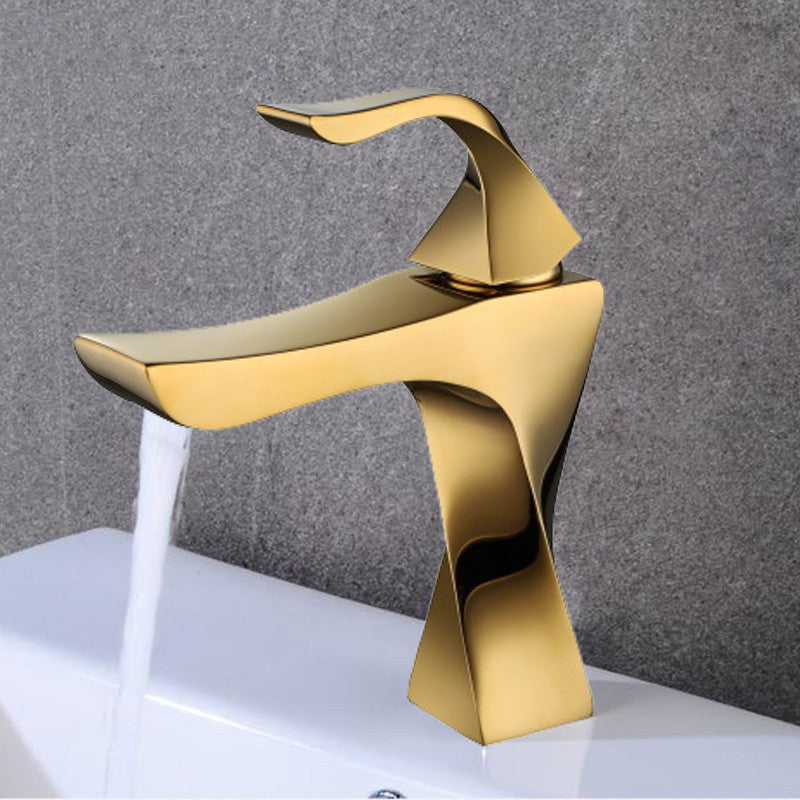 Suvu Single-Handle Bathroom Faucet - Gold - gold single handle