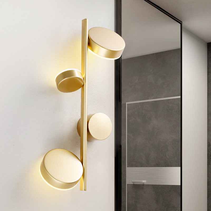 Cottno Drums Wall Light - - black flush-mount gold Wall Light wallchiere