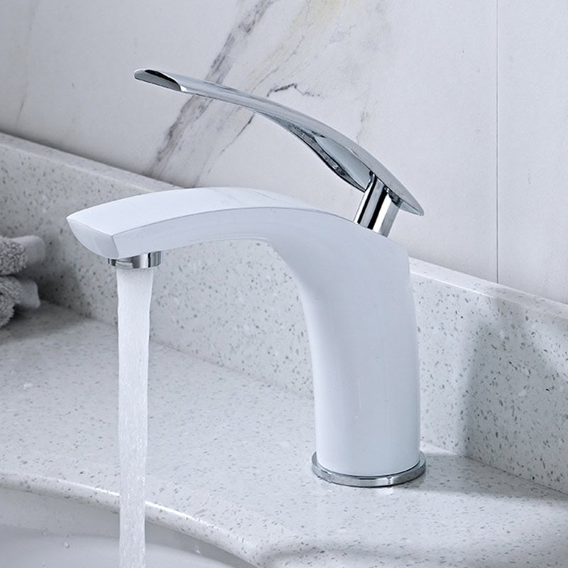 Grifonix Single-Handle Bathroom Faucet - White Silver - black silver single handle white silver