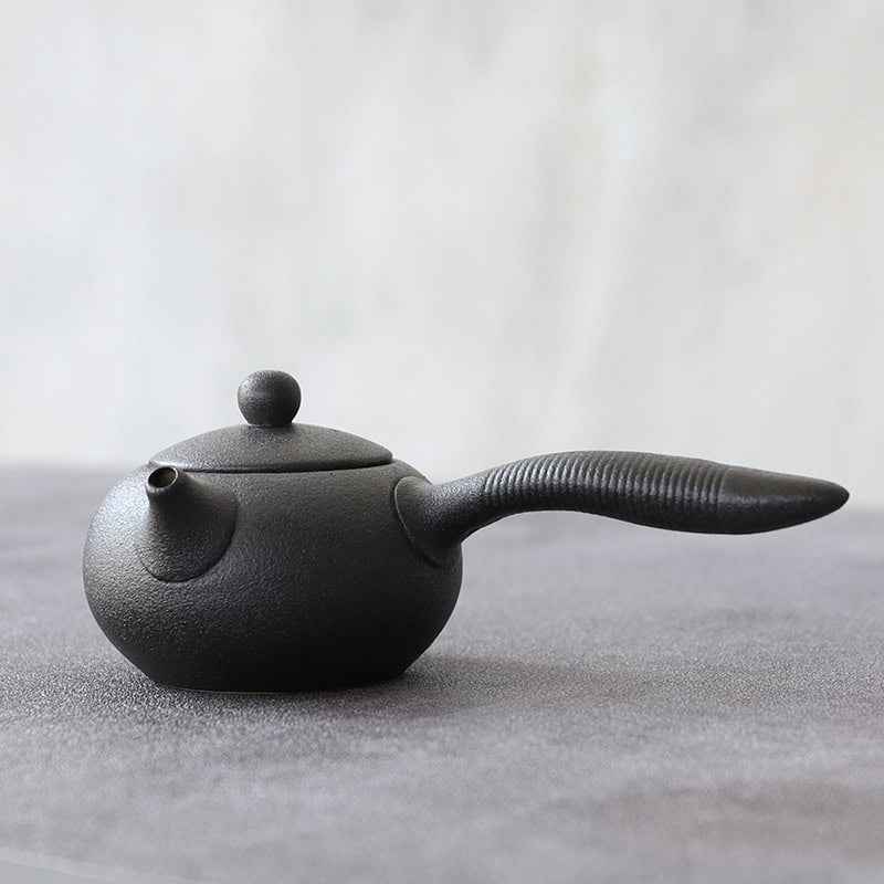 Black Pottery Teapot Kung Fu Tea Set Accessories Fair Cup - Black - black Ceramic teapot