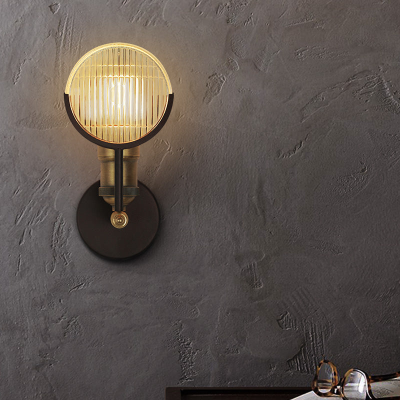 Manci Retro Wall Light - - black flush-mount gold Wall Light