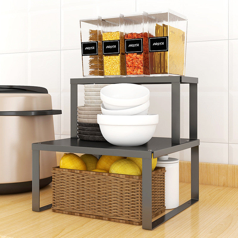 Shelf Countertop Spice Rack - - black Rack Shelf Storage