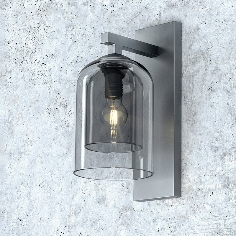 Kalex Wall Light Fixture - Hanging Wall Light - grey lantern silver Wall Light