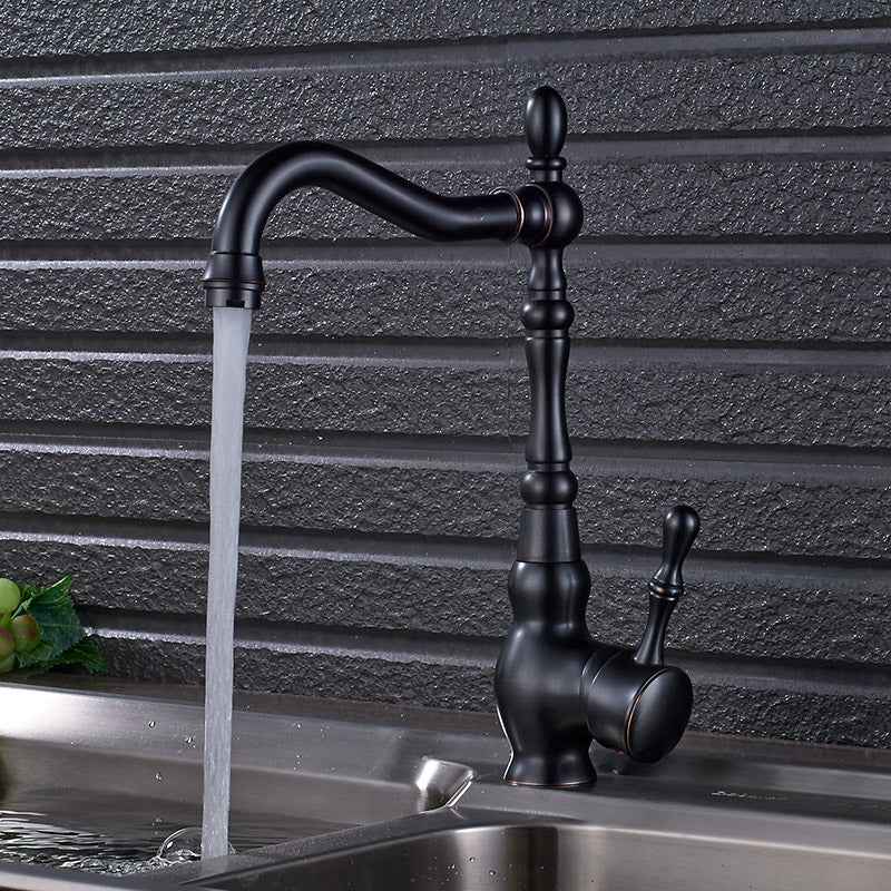 Kukosi Single-Handle Kitchen Faucet - - antique black brushed black single handle