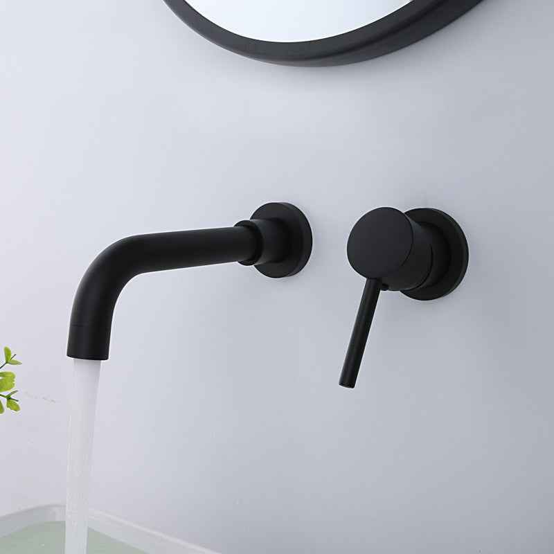 Tapan Wall-Mount Bathroom Faucet - - black brushed gold chrome chrome silver gold silver wall mounted