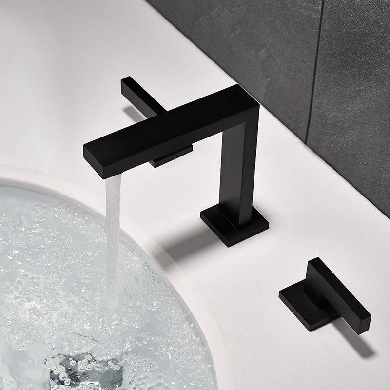 Kranova Widespread Bathroom Faucet - - 3-piece black gold silver spread fit widespread