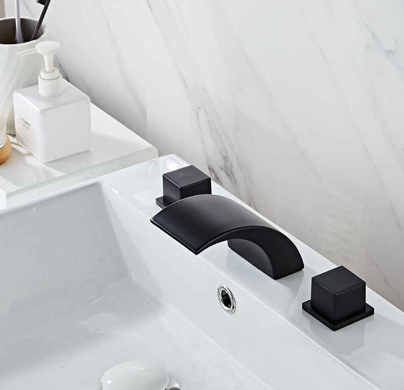 Kranovo Widespread Bathroom Faucet - - black waterfall widespread