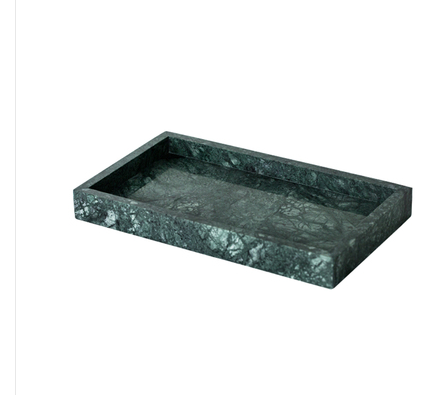 Nordic Style Marble Tray - Green - Ceramic green grey Hand Wash Marble white