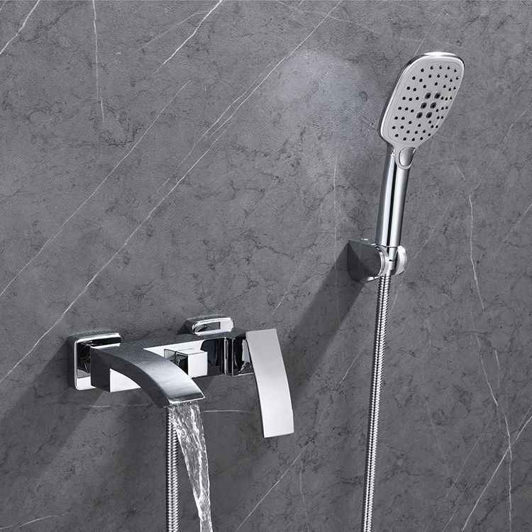 Levy Bathtub Shower Faucet - Silver - bathtub black silver