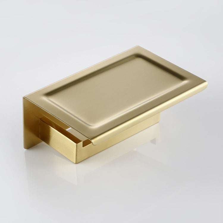 Wall Hanging Golden Towel Rack & Rail - Mobile Phone Paper Holder - gold Rack Shelf Stainless Steel Towel Bar