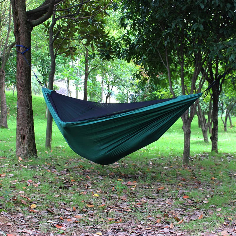 Parachute Cloth Mesh Hammock - Green - Hammock