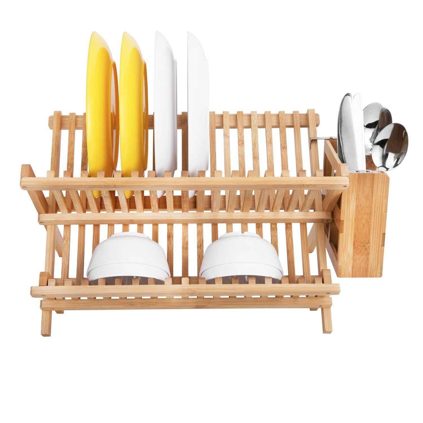Bamboo Folding Dish Rack - - Bamboo Rack Wood