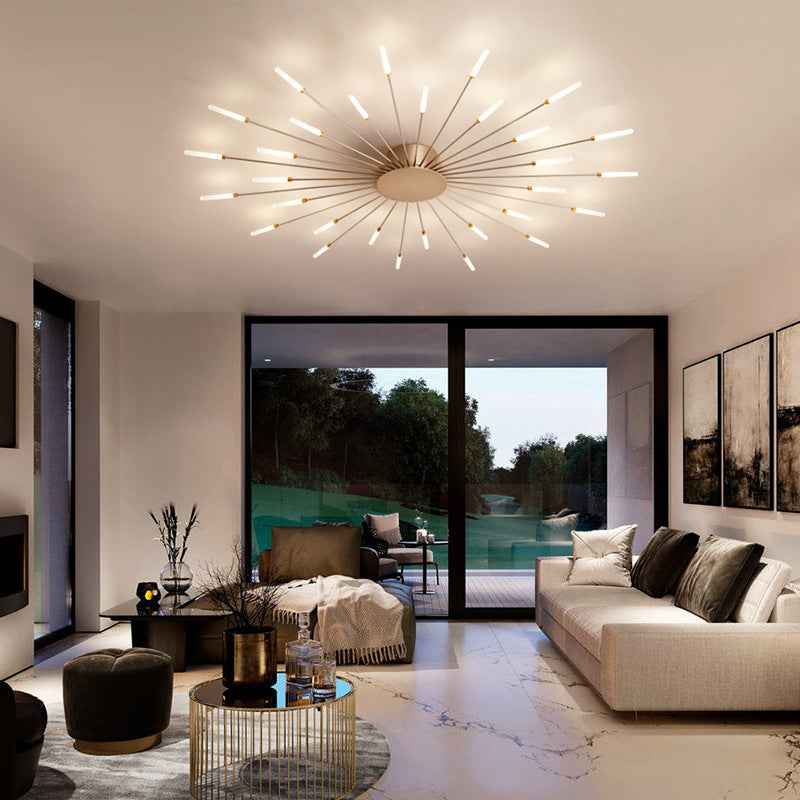 Quinra Chandelier Light Fixture - 30 Heads Gold - Chandelier gold