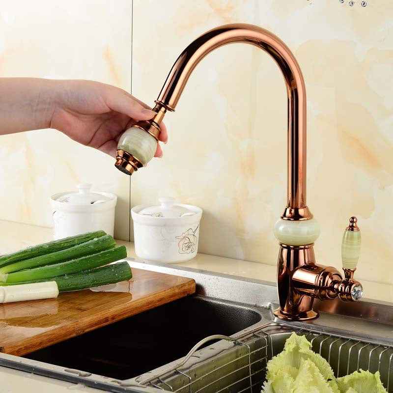 Ventus Pull-Down Kitchen Faucet - Rose Gold - pull down rose gold