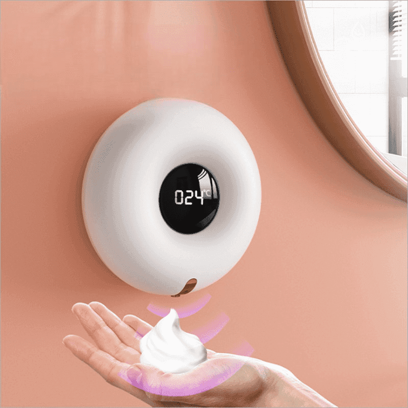 Donut-Shape Wash Foam Dispenser - - Dispenser Hand Wash white