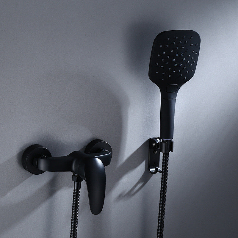 Oroli Bathtub Shower Faucet - Square Shower Head - bathtub black