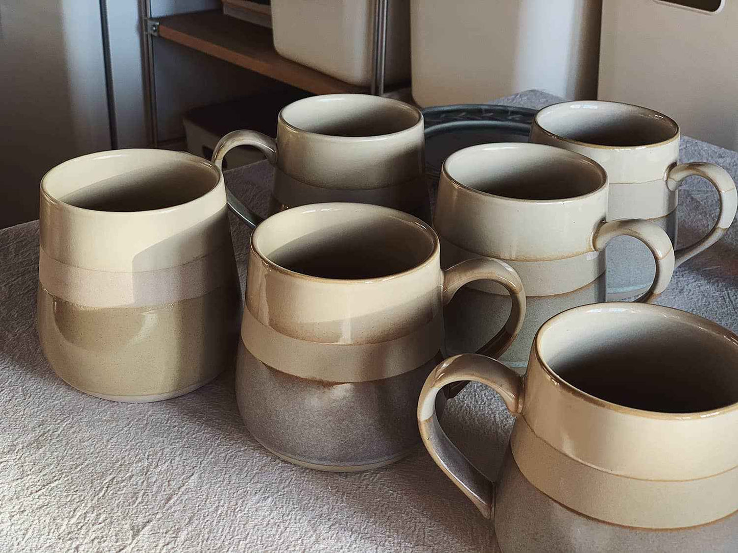 Camus Say Light Coffee Stoneware Latte Cup - - beige Ceramic cup Mug