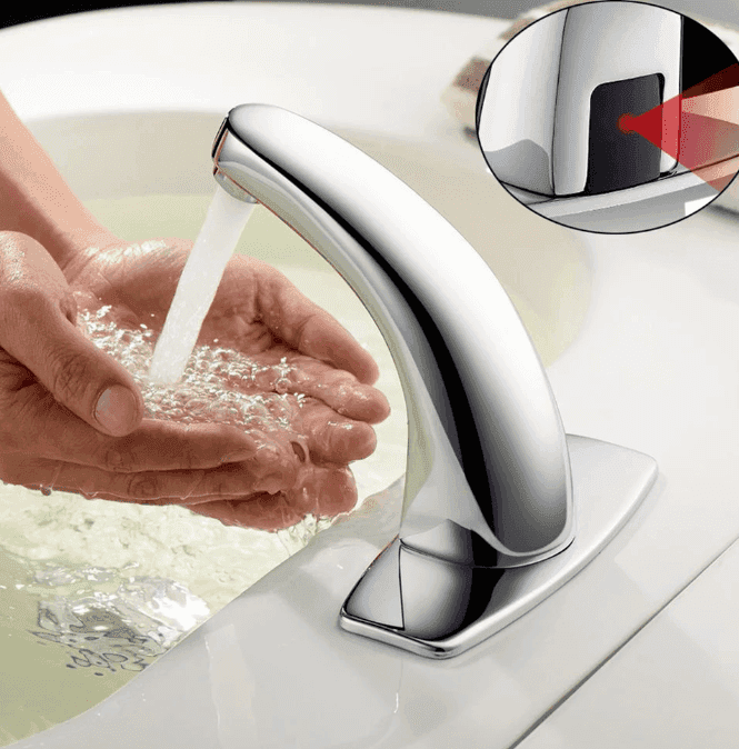 Vitanova Touchless Bathroom Faucet - - chrome chrome silver motion sensor sensor sensor faucet