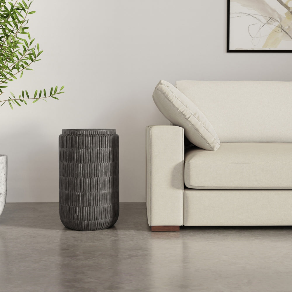 Juno Cast Aluminum Side Table | Dark Silver - Default - tables