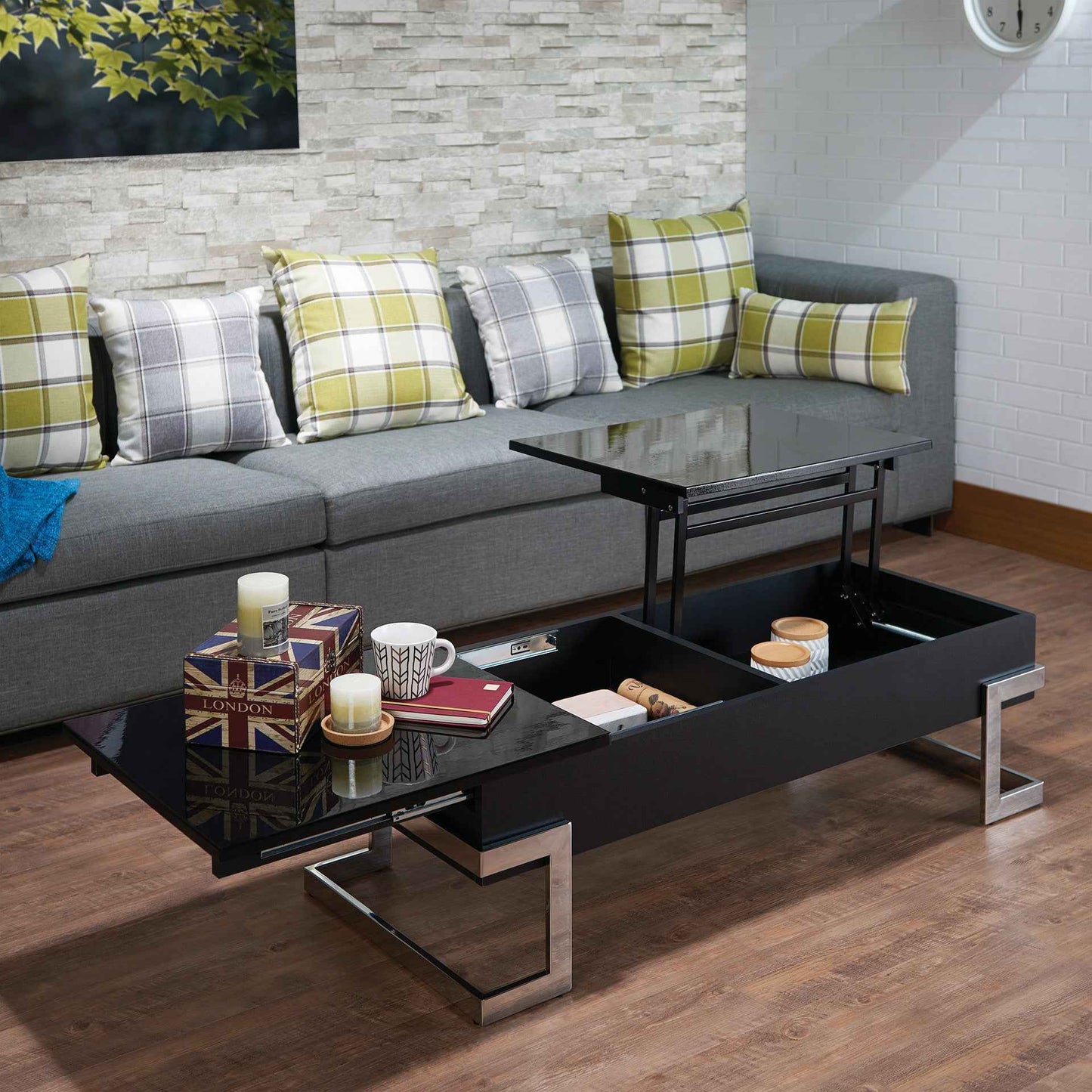 Calmam Lift-Top Coffee Table | Black - Default - tables