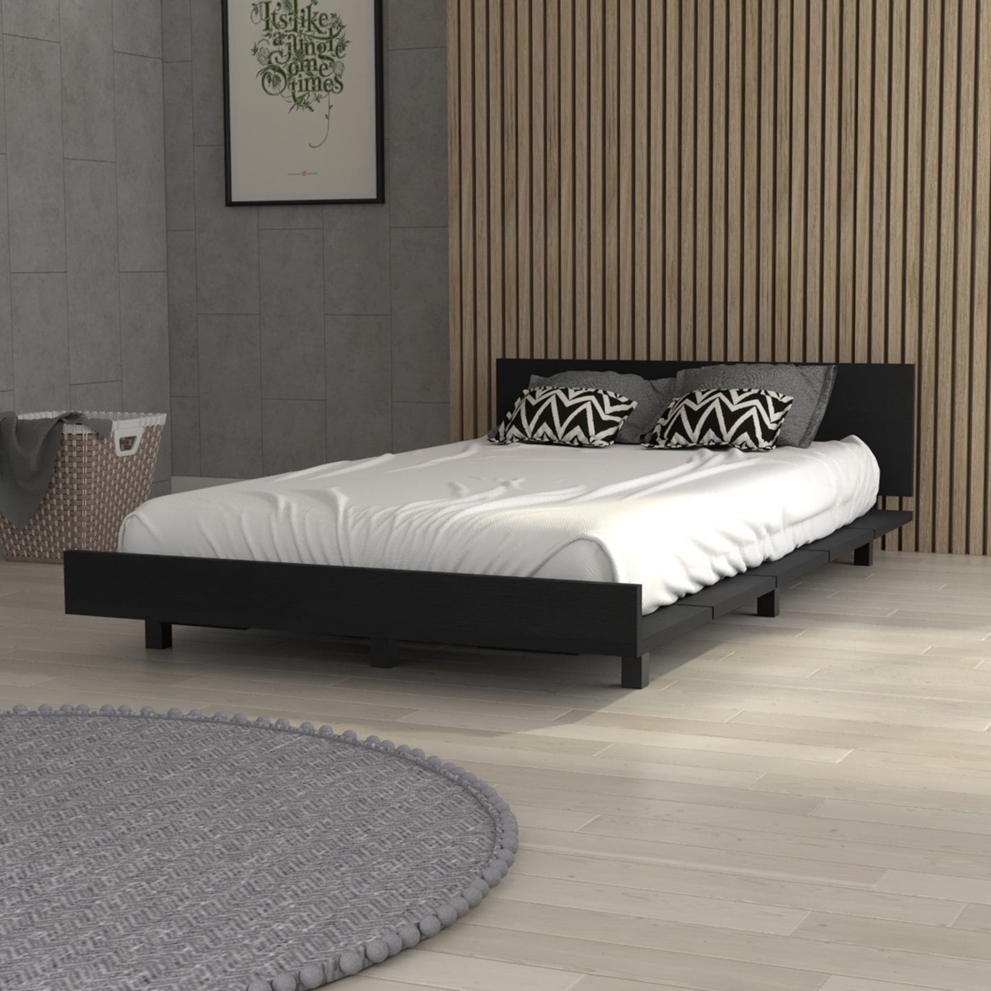 Nimmo Twin Bed Frame | Black - Default - beds