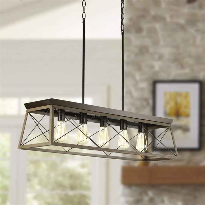 Zemeo Chandelier Light Fixture - Black Brown - black brown Chandelier white