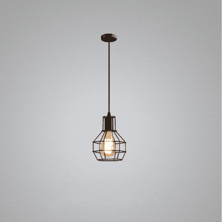 Torea Pendant Chandelier Light Fixture - Single Head With Light Source - black Chandelier Pendant