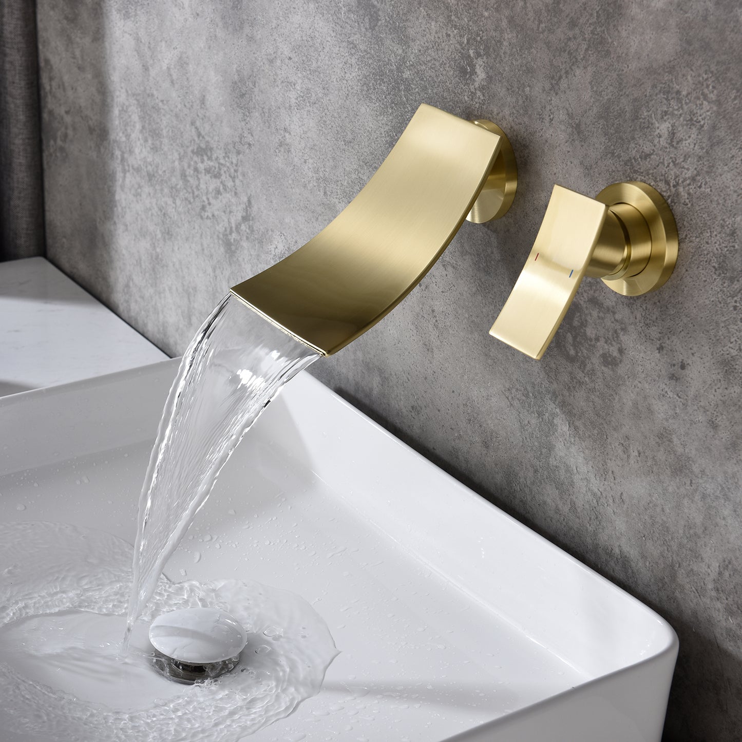 Varena Wall Mounted Bathroom Faucet | Gold - Default - bathroom faucets