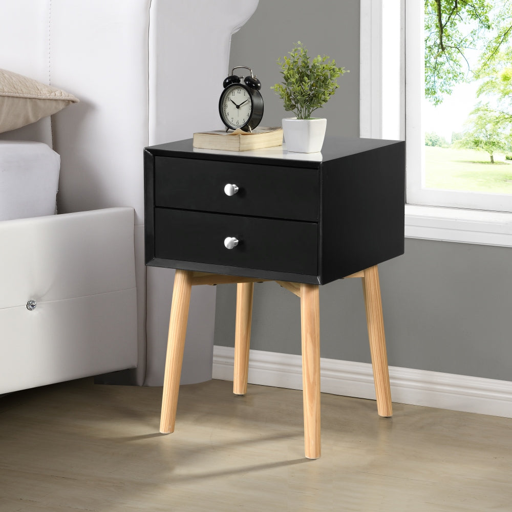 Telthie Bedside Nightstand | Black - Default - nightstand