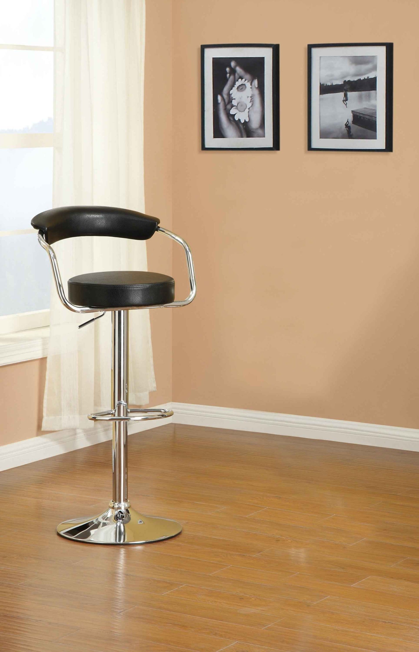 Wengon Bar Stools | Set of 2 | Black - Default - bar stools