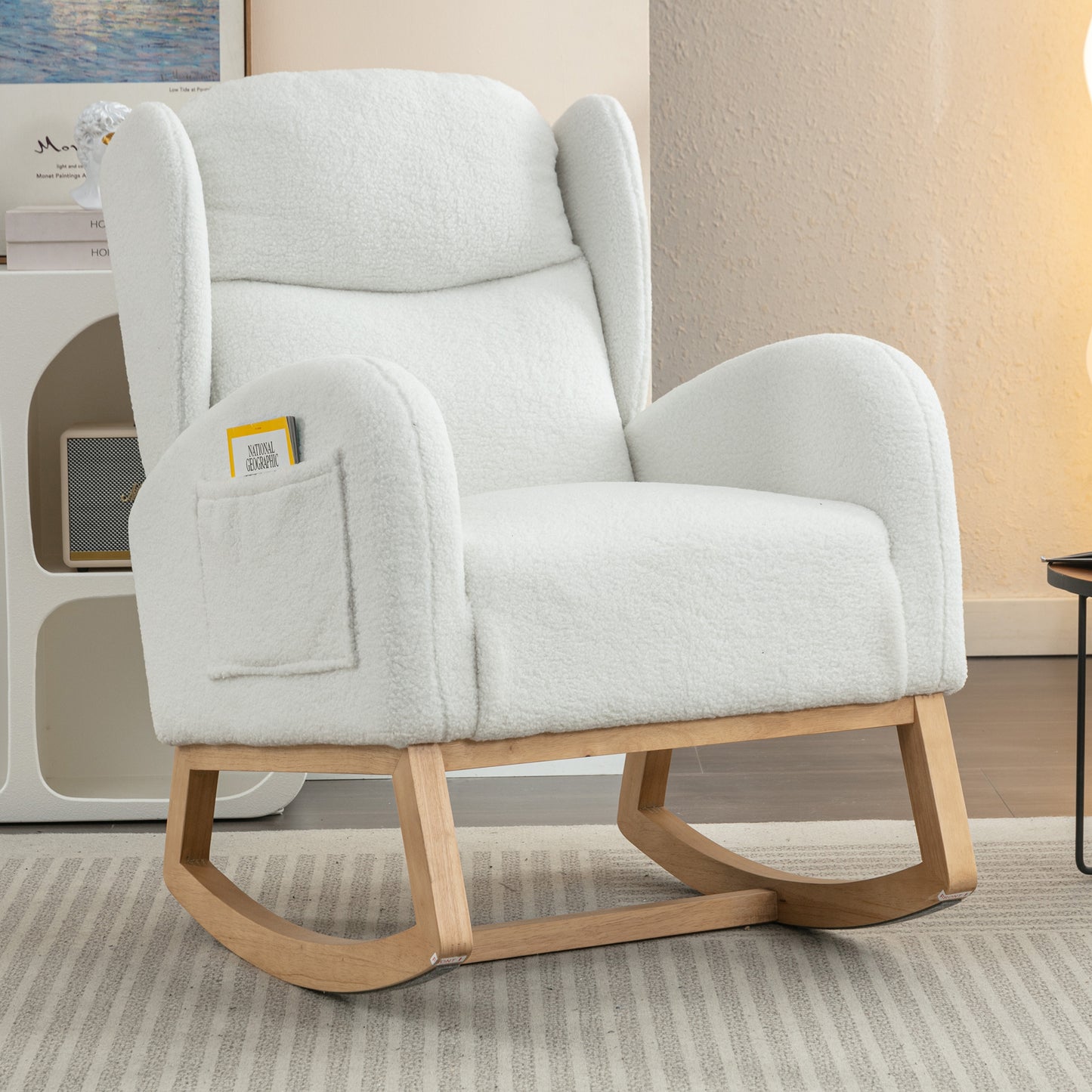 Mancted Teddy Rocking Chair | White - Default - rocking chair
