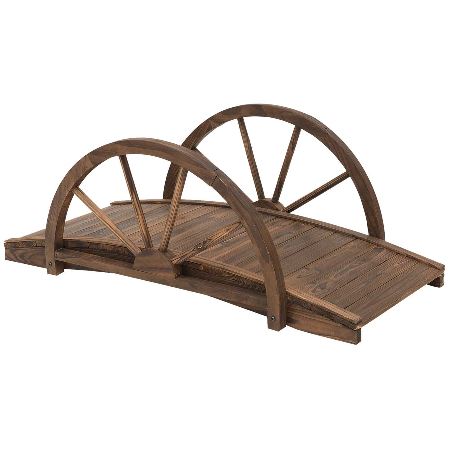 Anis Wooden Garden Arc Bridge | Stained Wood - Default - garden
