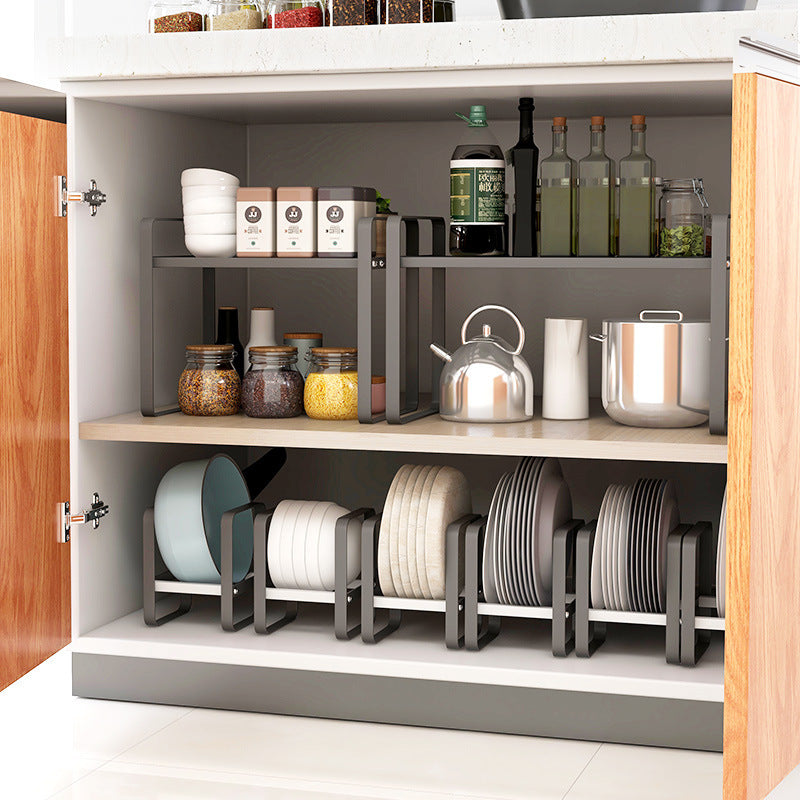 Silica-Gel Bottom Pad Dish Storage Rack - - Rack Shelf Storage