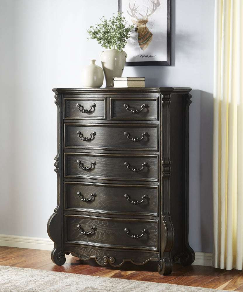 Rhapsody Vintage Tall Dresser Chest | Dark Brown - Default - dresser