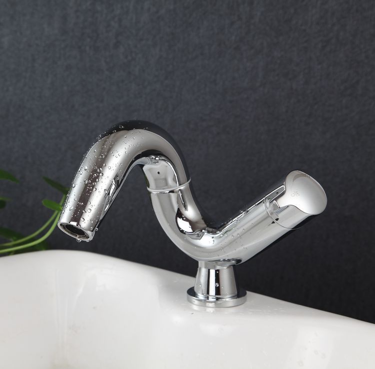Suvure Single-Handle Bathroom Faucet - Silver - silver single handle