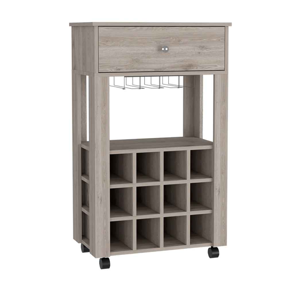 Ambler Wine Cabinet | Light Grey - - cabinet grey wood