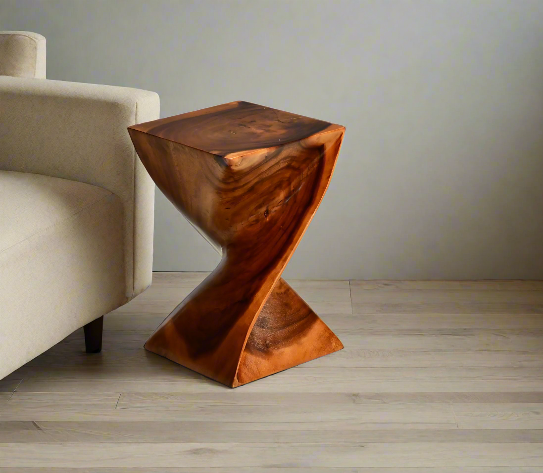 Paloma Wooden Side Table | Dark Brown - - tables