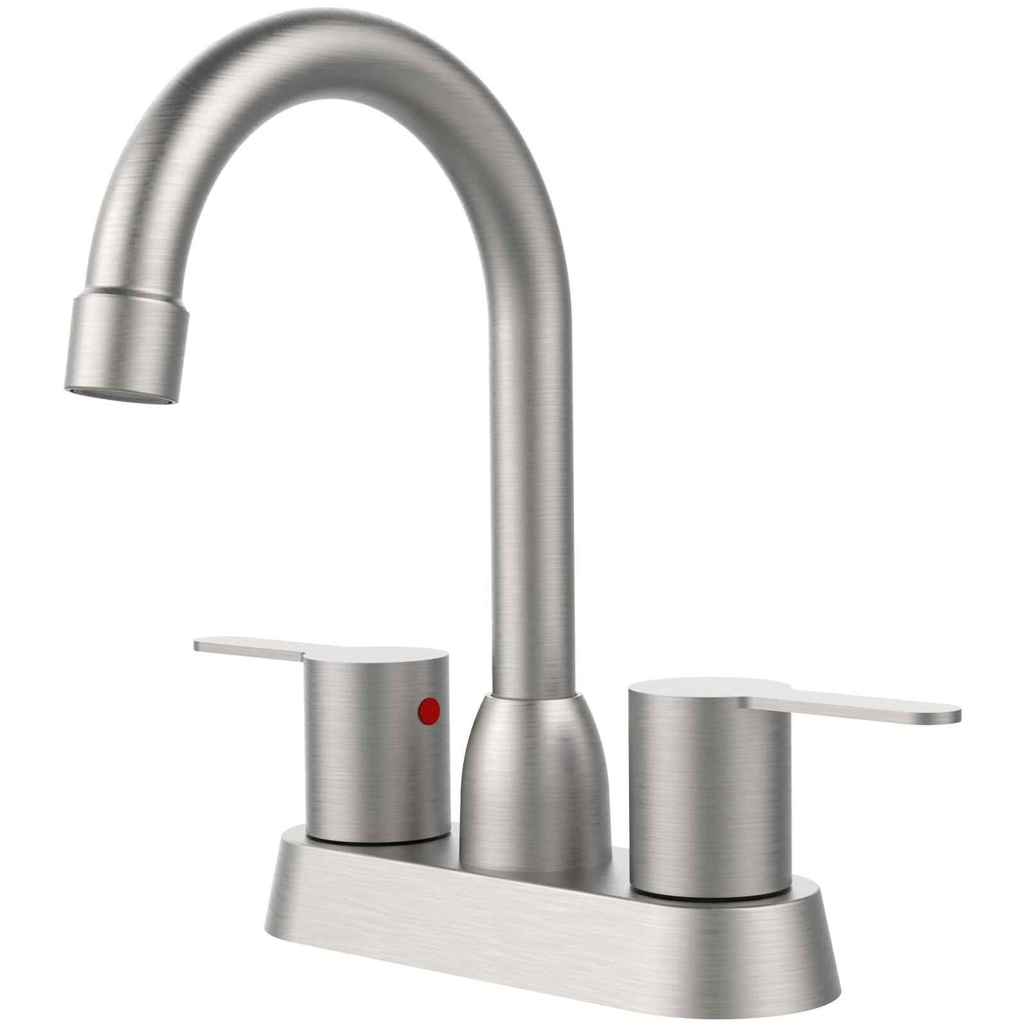 Findar Centerset Bathroom Faucet | Brushed Silver - Default - bathroom faucets