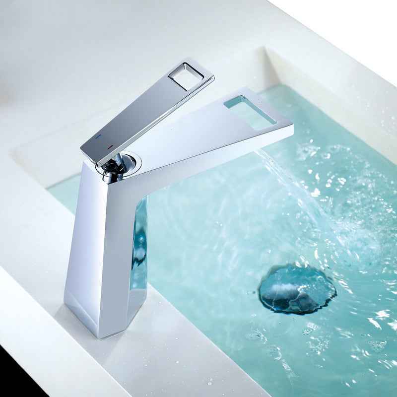 Hydro Waterfall Bathroom Faucet - White - black gold brushed black chrome chrome silver waterfall white