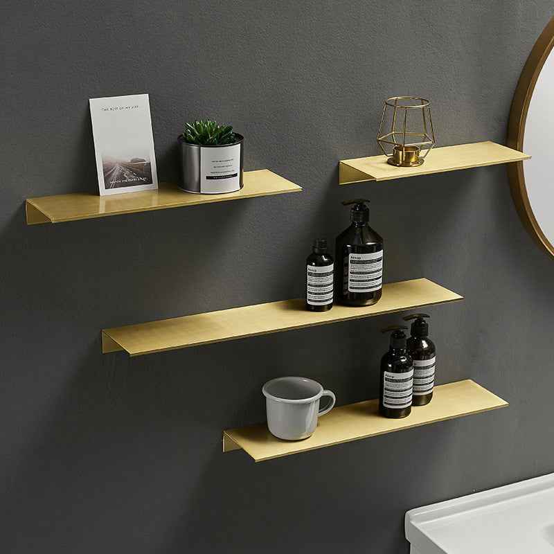 Aluminum Brushed-Gold Shelf - - Aluminum gold Shelf