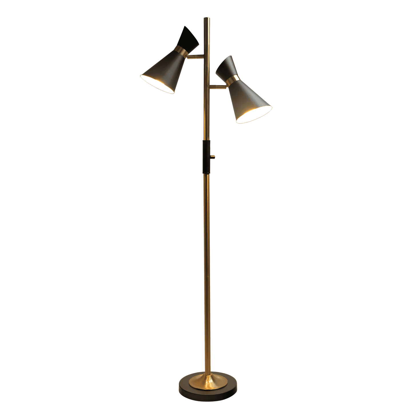 Axxis Double Light Floor Lamp | Black - Default - floor lamps