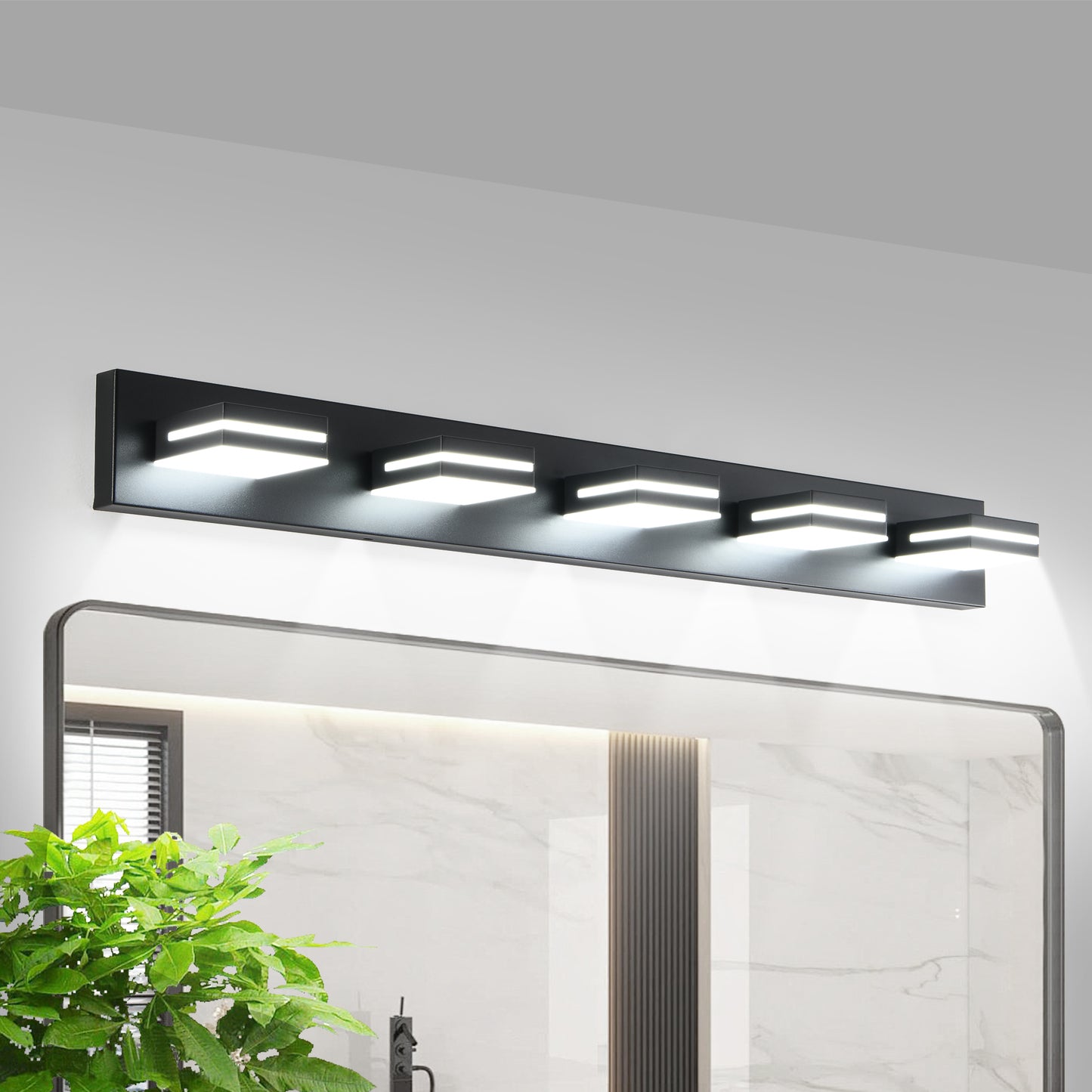 Lympar LED Wall Light Fixture | 5-Lights | Black - Default - led wall light